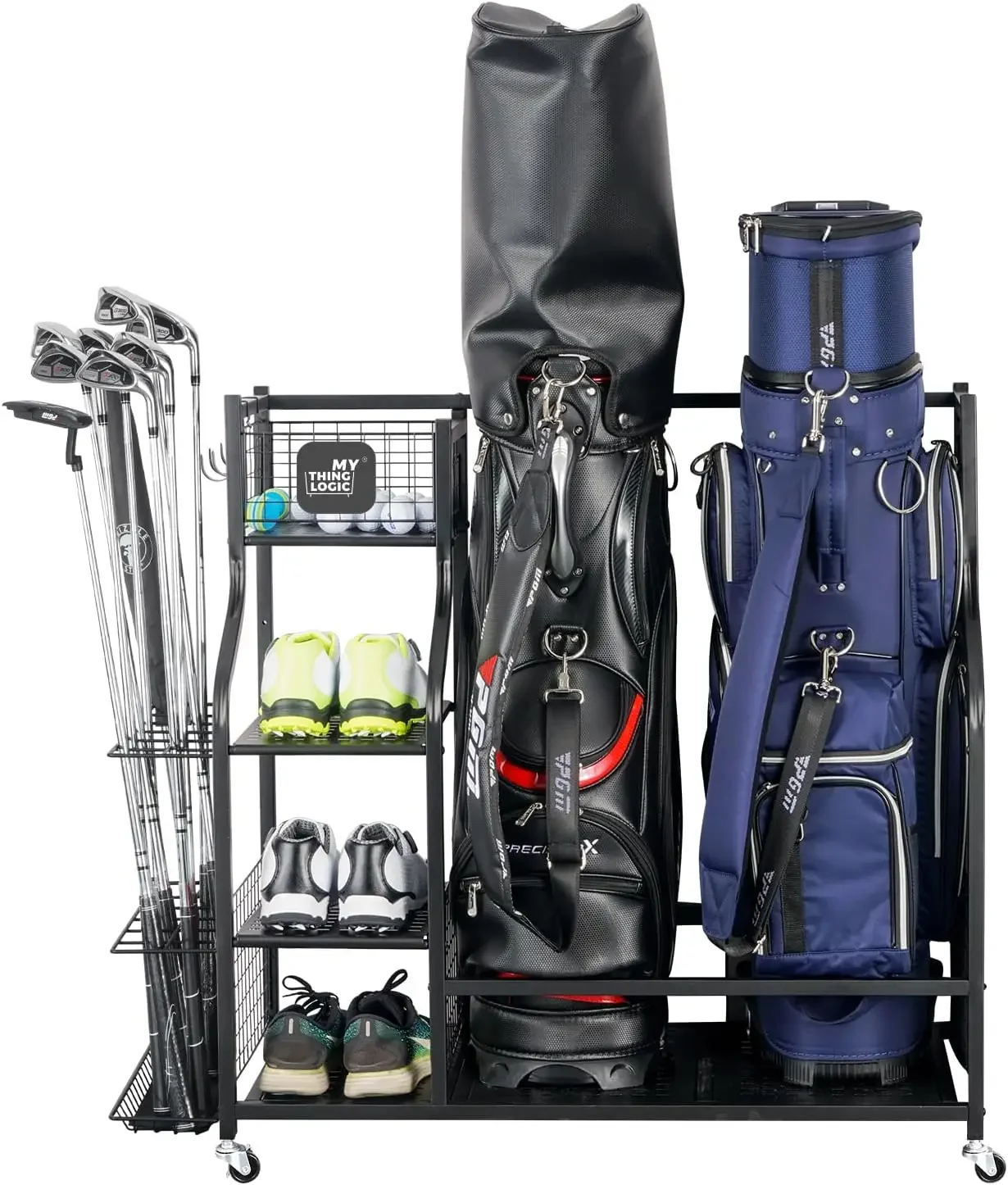 Golf Equipment Organizer For Garage - 골프 장비 보관함, 골프백 보관대 및