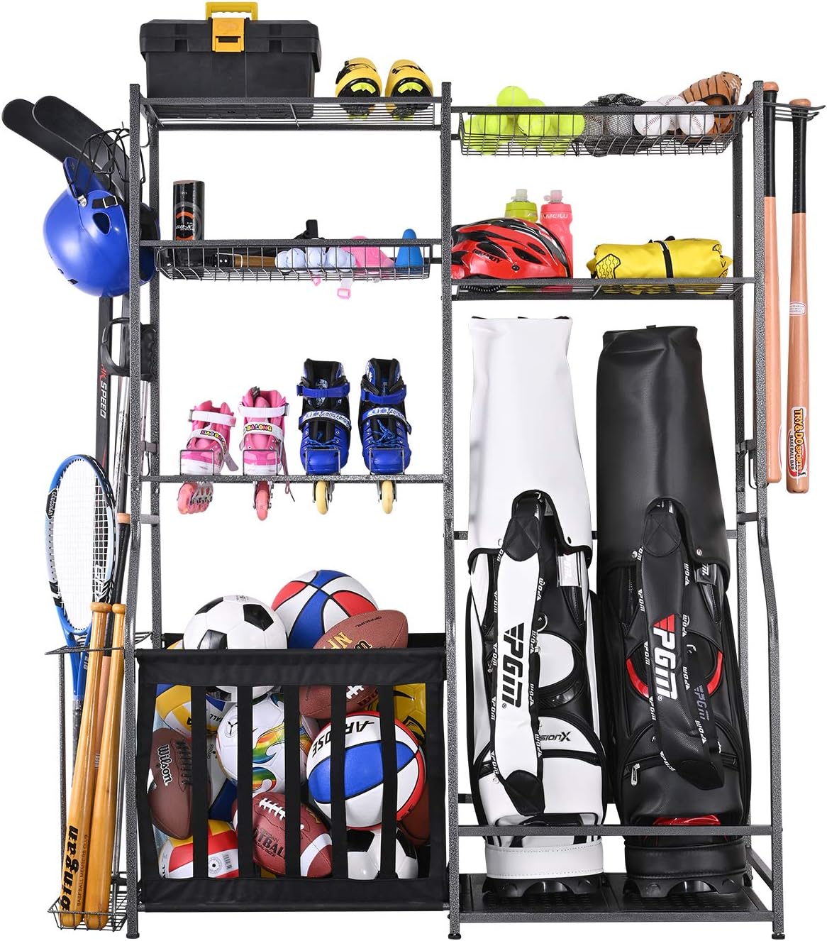 Golf Equipment Organizer For Garage - 차고 스포츠 장비 보관 스탠드, 골프백
