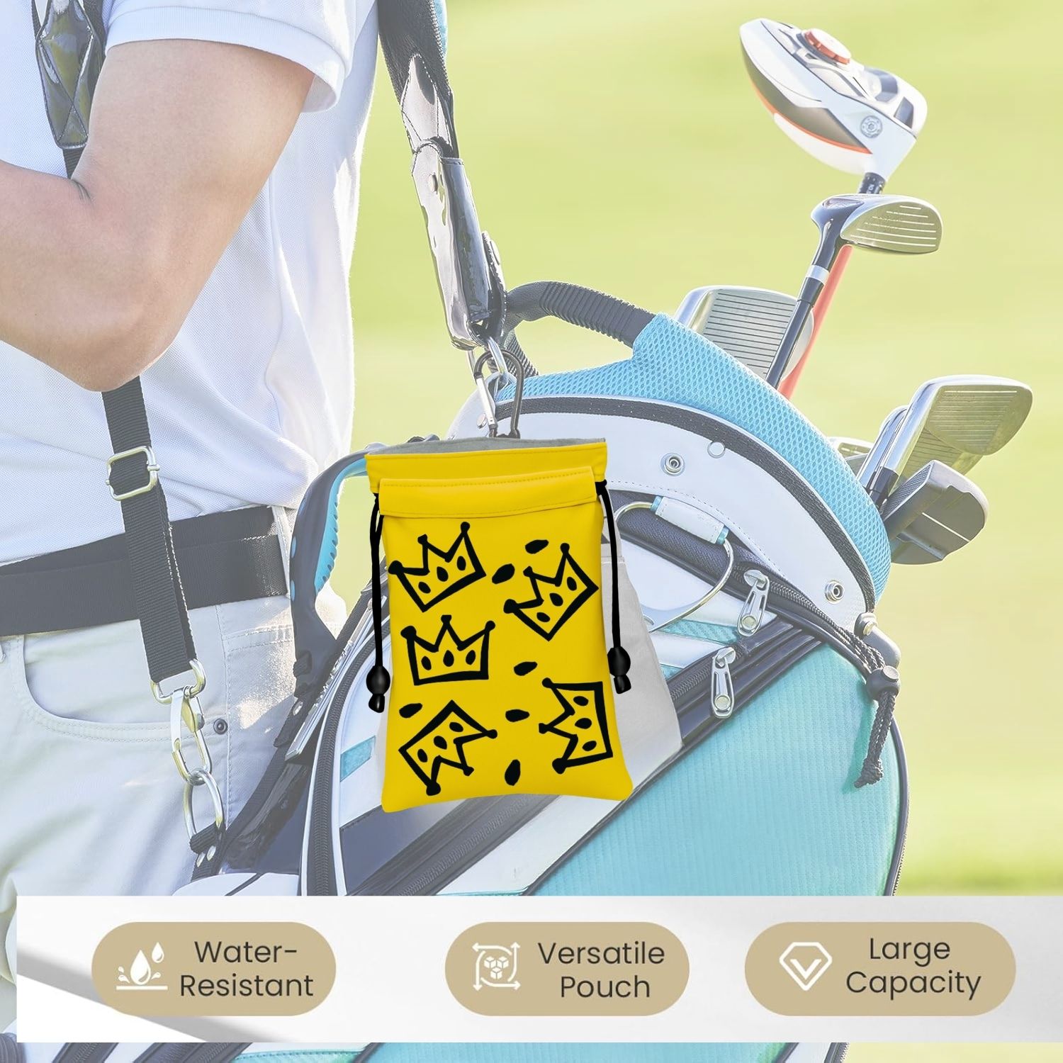 크라운 골프 귀중품 가방, 재미있는 골프 귀중품 파우치 - Golf Equipment Holder 리뷰 및 가격