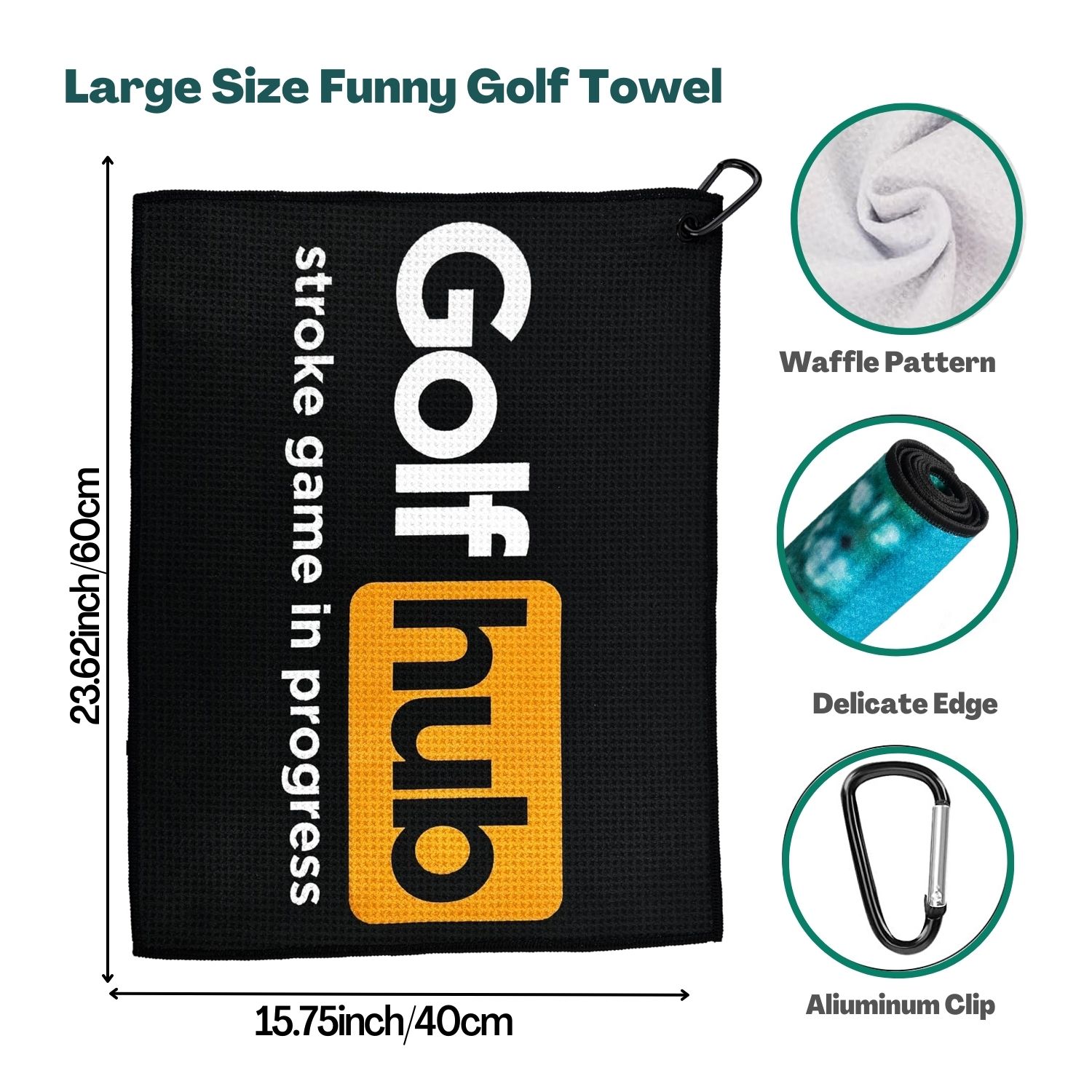 재미있는 마이크로파이버 프리미엄 골프 타월, 남녀 골프 - Golf Towel Waffle 리뷰 및 가격